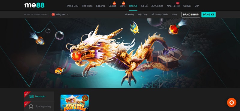 Bắn Cá là sảnh chơi có sức hấp dẫn lớn nhất tại nhà cái ME88